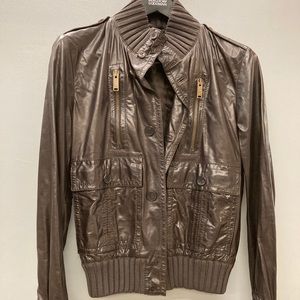 Gucci Brown Leather Jacket DJ E3-17
